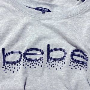 Bebe Sport womens sequins long sleeve Tee size 2X